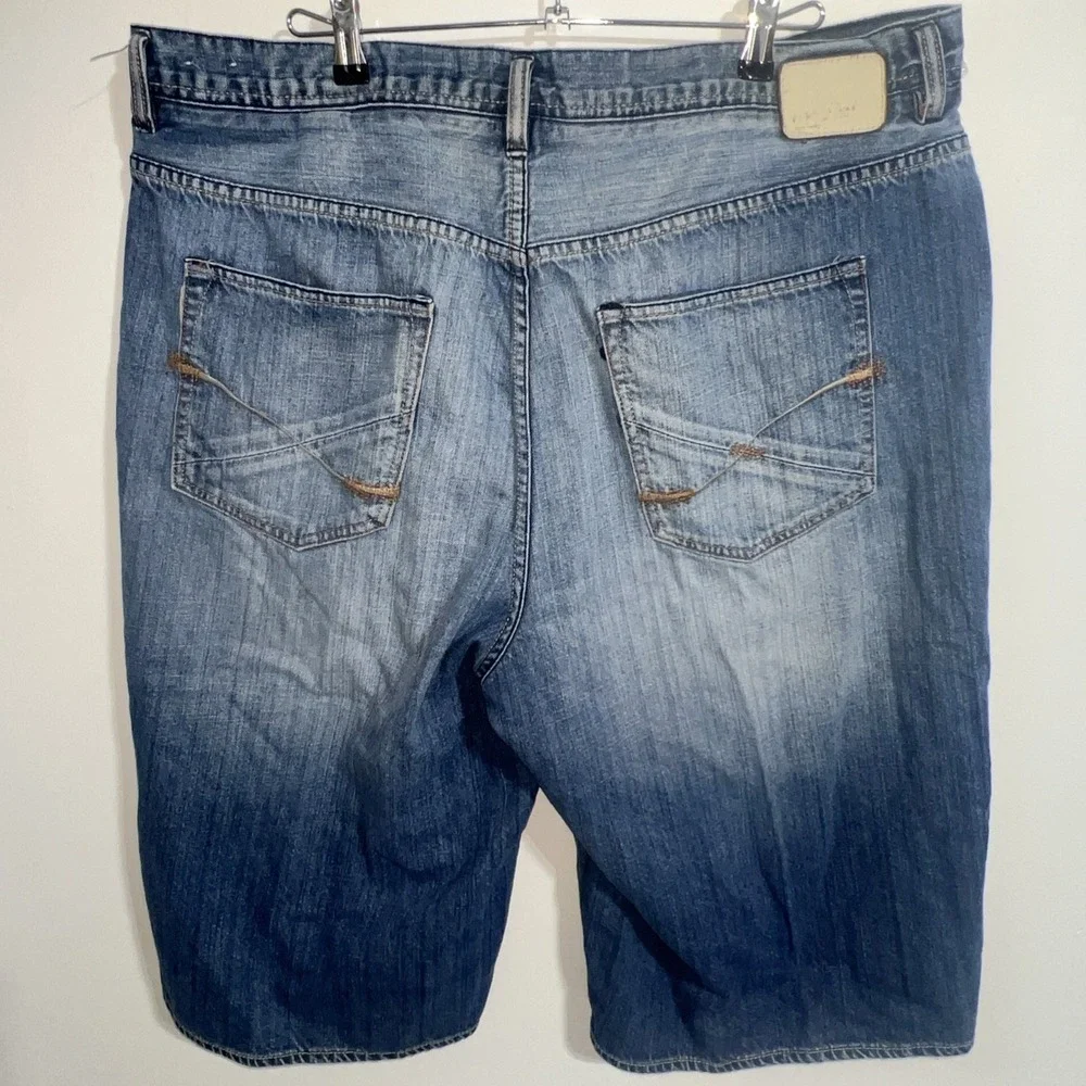 Vintage 90's Ecko Unlimited Blue Jean Shorts Men's Size 42 Baggy-Fit Wide Leg